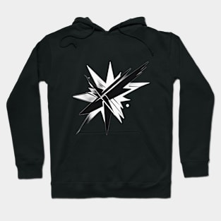 Shooting Star Monochromatic Shadow Silhouette Anime Style Collection No. 439 Hoodie